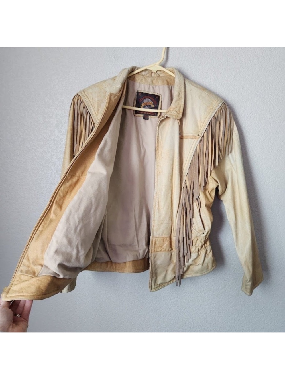 Vintage Adventure Bound by Wilsons Leather Fringe Western Bomber Jacket • Large - Picture 12 of 14